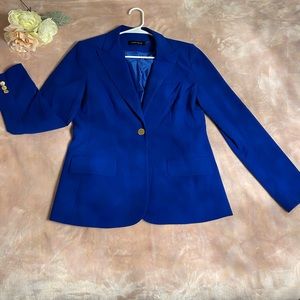 Ivanka Trump Royal blue gold bottom long sleeve blazer SIZE 8 measurements in cm